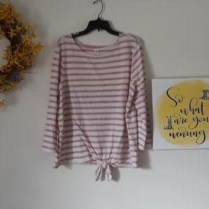 Old Navy 3/4 Sleeve Tie Waist Light Sweater